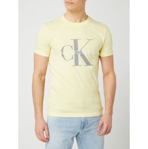 Calvin Klein pánské žluté tričko - M (ZHH)